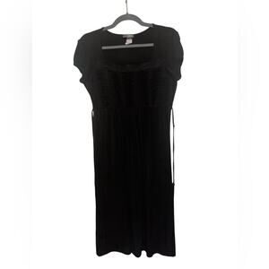 G.T.B Women's Ruffle Elegant Black Dress Size Medium Y2k